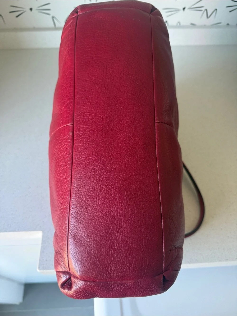 Coach Red Leather Shoulder Bag